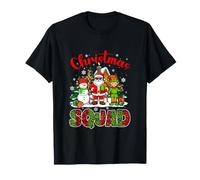 Christmas Squad Santa Reindeer Elf Leopard Christian Cross T-Shirt