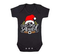 Christmas Squad Santa Style Baby Grow Vest, 3-6 Months, Black