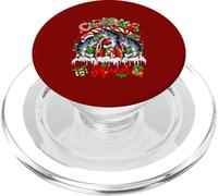 Christmas Squad Three Santa Elf Salmons Rainbow Candy Canes PopSockets PopGrip for MagSafe