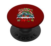 Christmas Squad Three Santa Trout Fishes Rainbow Candy Canes PopSockets Adhesive PopGrip