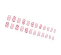 Christmas Square False Nails With Dots Designs Full Covers Press On Nails Manicure For Commuting And Social Event