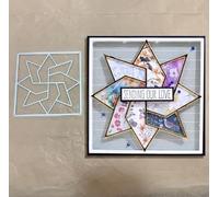 Christmas Square Floral Star Frame Metal Die Cuts,Spring Sunflower Frame Leaf Cutting Dies Cut Stencils for DIY Scrapbooking Album Decorative Embossing Paper Dies for Card Making