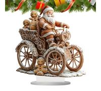 Christmas St Nick Decoration - Two Dimensional Acrylic Artwork, Sleigh Riding Figurine With , Holiday Standee Display Piece, Indoor Outdoor Collectible | Tabletop Yard Accessory For Seasonal Decor