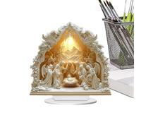 Christmas Stable,2D Jesus Religious | Nativity Scene Figurines For On Table Christmas Decoration - For Christian Family Indoor Home Decoration Outdoor Cloak Fireplace Bedroom Living Room Office Party