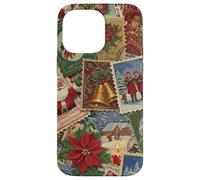 Christmas Stamps Santa Vintage Holiday Postage Nostalgic Case for iPhone 14 Pro Max