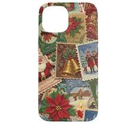 Christmas Stamps Santa Vintage Holiday Postage Nostalgic Case for iPhone 15