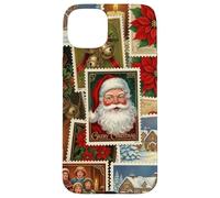 Christmas Stamps Santa Vintage Holiday Postage Nostalgic Case for iPhone 15 Plus