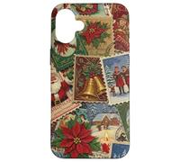 Christmas Stamps Santa Vintage Holiday Postage Nostalgic Case for iPhone 16 Plus