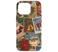 Christmas Stamps Santa Vintage Holiday Postage Nostalgic Case for iPhone 16 Pro
