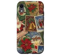 Christmas Stamps Santa Vintage Holiday Postage Nostalgic Case for iPhone XR
