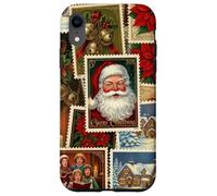 Christmas Stamps Santa Vintage Holiday Postage Nostalgic Case for iPhone XR