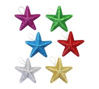 Christmas Star,6X Cute Christmas Stars for Trees | Christmas Outdoor Star, Car Pendant, Colorful Merry Christmas Decorations for Home