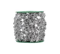 Christmas Star Bead Chain Ribbon 60 Metre Roll for Festive Decor | Acrylic Strand with Sparkling Accent, Bright Smooth Finish, Easy Cleaning, Suitable for Mantel Shelves, Window Random Color