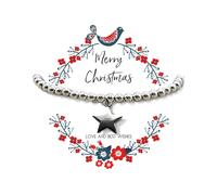 Christmas Star Beaded Bracelet & Gift Card KDMD Gold One Size