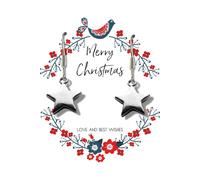Christmas Star Earrings & Gift Card KDMD Gold One Size