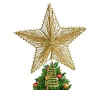 Christmas Star for Christmas Tree - Glitter Ornaments - Tree Top - for Indoor Night Decoration Rustic Nativity Table or Farm