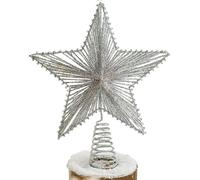 Christmas Star for the Poinsettia Tree | Glittering Decorations for Christmas Trees - Tip for Di - Rustic Vintage Farmhouse Style Home Decoration for Night at Nativity by Exposes