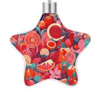 Christmas Star Ornaments - 3.7 Inch Xmas Tree Hanging Decor, Colorful Food Patterns Double Sided Pattern Festive Xmas Pendant, Holiday Home Party Decoration Gifts