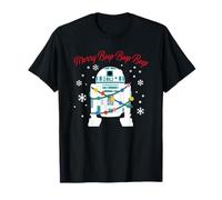 Christmas Star Wars C3PO R2D2 Merry Beep Beep T-Shirt