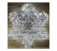 Christmas Starburst Flashing 120cm Snowflake with 960 Cool White Led Light - Indoor or outdoor use