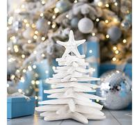 Christmas Starfish Tree Ornaments Beautiful Resin Starfish Sea Animal Christmas Tree Creative Ocean Christmas Decorations DIY Beach Xmas Decorations White Nautical Decor Gifts for Table Party Supplies