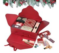 Christmas Stationery Advent - 24 Days Holiday Writing Kit, Festive Desk Supplies, Surprise Countdown Set for Students Teachers Artists Collectors, Stationery Organizer, 13.39x9.45x3.54 Inches