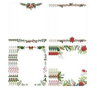 Christmas Stationery Paper 60pcs Merry Christmas Letter Writing Notepaper Holiday Letterhead Sheet for Notes Greeting Cards Invitations Office School Printing (Red)