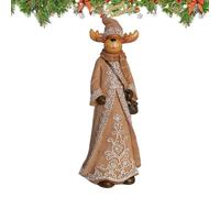 Christmas Statue,Christmas Sculpture | Classic Santa Claus Figurines | Classic Handmade Imitation Linen Sculpture, Realistic Santa Claus, Snowman, Elk, for Stud