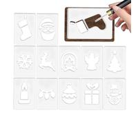 Christmas Stencil - Acrylic Woodworking Carving Stencils,Sewing Crafts Router Templates Set - for Men Women Boys Youth Teens Wife Husband Son Daughter Family Friends