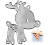 Christmas Stencils, Christmas Deer Die Cutting Dies, Cute Deer Cutting Card Die Cutting Dies for Cards Christmasg for DIY Embossing Card Making Book Tags Decorative Paper Dies Scrapbooking