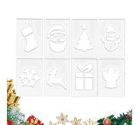 Christmas Stencils - Christmas Router Templates, Acrylic Woodworking Carving Stencil, Holiday Wood Working Templates Set | For Men Women Boys Youth Teens Wife Husband Son Daughter Family Friends