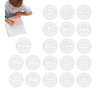 Christmas Stencils, Round Christmas Stencils, Christmas Words Stencils, Painting Stencils for Crafts, Winter Template for Wood, Christmas Art Stencils, for Greeting Cards