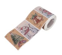 Christmas Sticker 6 Designs 250 Adhesive Xmas Decorative Labels for Cards Gift Envelopes Boxes Beautifully Designed Writable Multipurpose Holiday Stickers for Children Gift
