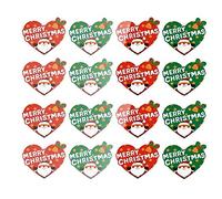 Christmas Sticker Heart-Shape Sticker for Letter Label Stamp Card Greeting Card Decoration 80 Pcs Red Green Dexterous and Professional