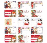Christmas Sticker Labels 150 Pack - 6 Designs Self Present Labels Stickers, Sticky Xmas Gift Tags for Presents, Holiday Wrapping & Christmas Tags