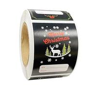 Christmas Sticker Labels, Gift Sticker Labels Self Adhesive Stickers Xmas Self Adhesive Labels Christmas Tag Decorative Stickers Name Tags for Christmas Wedding Holiday Decor 300pcs/ Roll