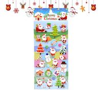 Christmas Sticker - Santa Claus Snowflake Decal | Cute Puffy Stickers, DIY Stickers Decorations - Mini Holiday 3D Decals for Notebook,