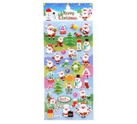 Christmas Sticker - Santa Claus Snowflake Decal | Cute Stickers, DIY Stickers Decorations - Mini Holiday 3D Decals for Notebook,