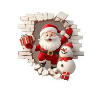 Christmas Stickers - 3D Effect Wall Decoration for the Home, Self-Adhesive Wall Stickers - for Living Room Office Kitchen Bathroom Party Cabinets Door Toilet