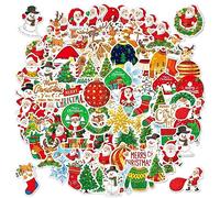 Christmas Stickers, Christmas Decals for Crafts, Xmas Parcel Sticker Decorations, Self Adhesive Craft Sticker Set with Xmas Theme Shapes for Party Decoration - 100PCS