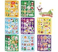Christmas Stickers, Christmas Vinyl Waterproof Stickers, Santa Claus Stickers for Scrapbook Laptop Envelopes Gifts Tags Crafts Windows Snowboard, Christmas Stickers for Kids Teen
