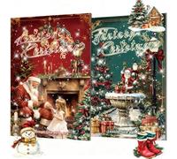 Christmas Stickers for Scrapbooking - 2 Pack Vintage Christmas Sticker Books, 40 Sheets Pet Stickers for Journaling, Pre-Cut Decorative Ephemera Junk Journal Sticker for Card Making, Bujo, Crafts Art