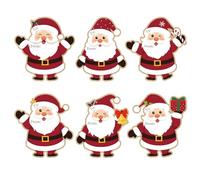 Christmas Stickers Gift Tags, 96Pcs Christmas Labels Gift Stickers, Self-Adhesive Christmas Name Tags for Xmas Gifts Wrap Presents Boxes Decoration, 2 x 3 Inch, Natural Kraft Paper Stickers (Santa)