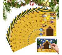 Christmas Stickers Nativity Scene - Nativity Scene Party Stickers Religious Decoration - 12 Pieces Craft Kits For Children Christmas Crafts Card Making