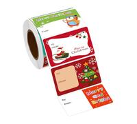 Christmas Stickers Roll, 500-Piece Assorted Holiday Cartoon Adhesive Stickers, Fun Christmas Labels, Envelope Seals and Tags for Greeting Cards, Scrapbooking, Postcards, Paper, Desks, Kids
