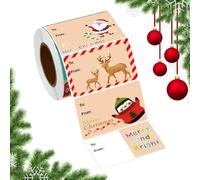 . Christmas Stickers Roll - 500 Pieces Assorted Cartoon Adhesive Holiday Stickers, Cute Santa Snowman Reindeer Prints, Festive Gift Wrapping Seals, Decorative Label Tags, Creative Christmas Crafts