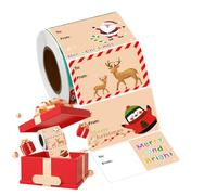 Christmas Stickers Roll - Assorted Holiday Labels, Cute Cartoon Designs, 500-Piece Decorative Set, Envelope Seals Tags, Premium Holiday Craft Supply, Christmas Decoration Stickers for Cards Envelopes