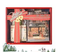 Christmas Stickers with Notebook - Holiday Sticker Collection, Festive Sticky Notes Set, Seasonal Journaling Set, Creative Decoration System for the Diary at Home, Card Design M