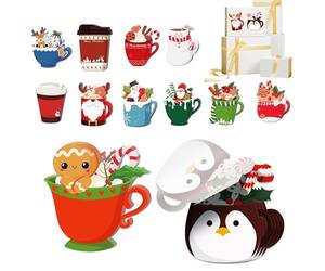 Christmas Sticky Notes - 12 Pack Santa Claus Tea Cup Sticky Notes Office Supplies for Lists, Notes, Creative Crafts | Récom Preschool Class Party