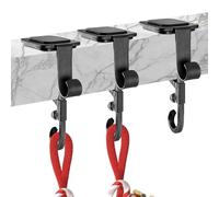 Christmas Stocking - 3-Pieces Stocking Holder | Fireplace Garland Hanger | Safety Hanging Mantel Hooks | Adjustable Stockings Display Holder for Christmas Wreath Vine Desk Fireplace Mantle Door